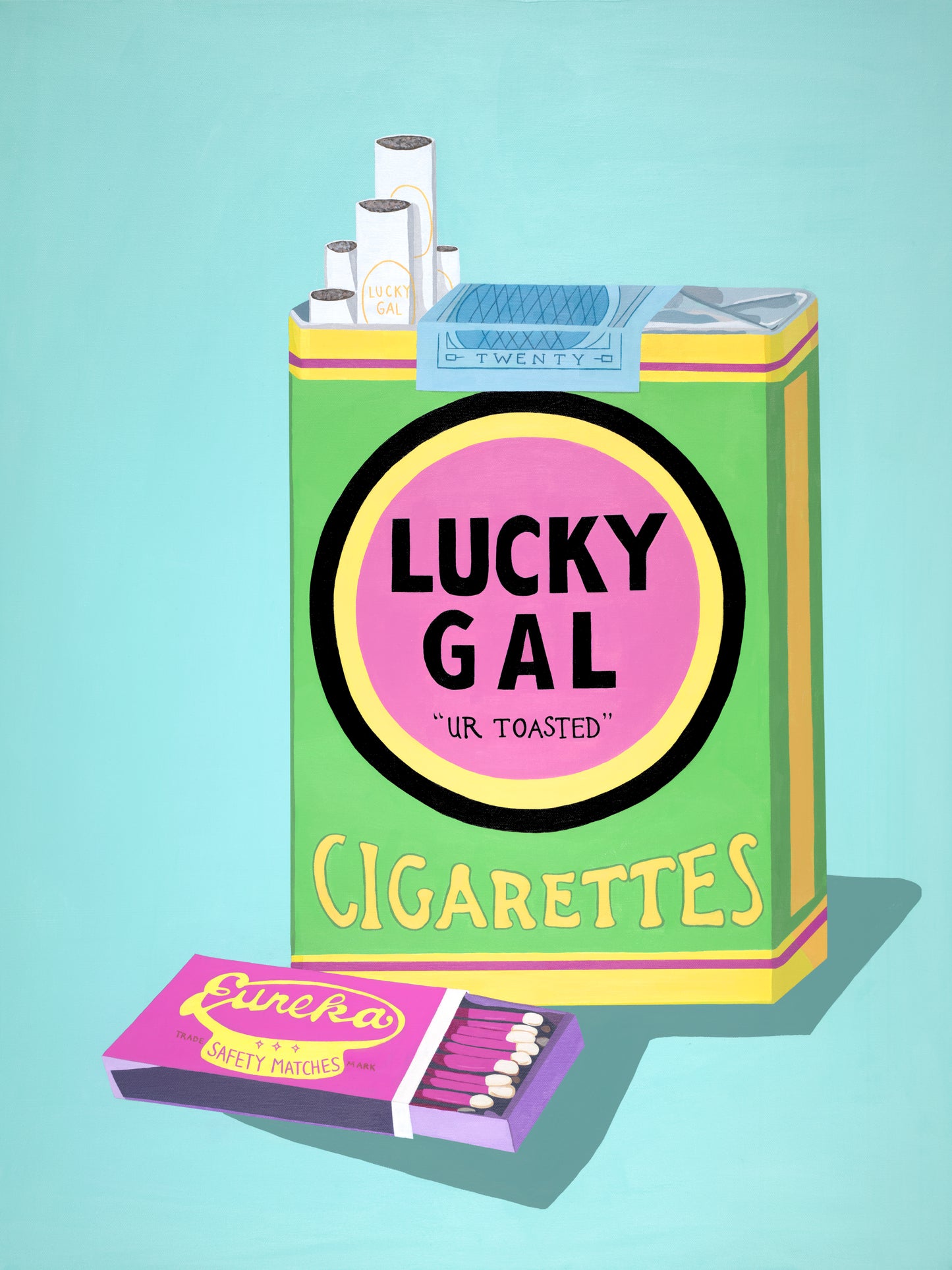 Lucky Gal Cigarettes- Art Print