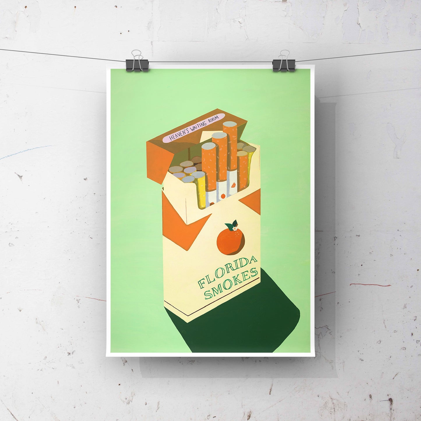 Art Print- Florida Smokes Orange Cigarettes